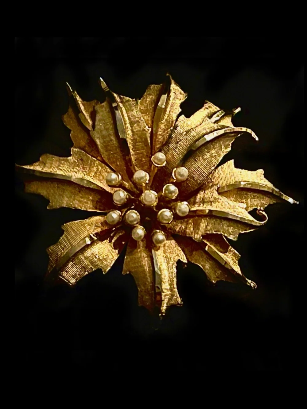 GOLD and Pearl Broach
